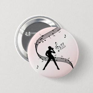 Macaron Rond 5 Cm Bouton Jazz Dance Pink Music