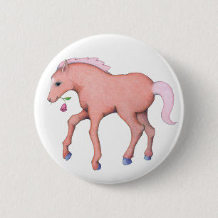 Macaron Rond 5 Cm Bouton Joli cheval