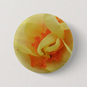 Macaron Rond 5 Cm Bouton jonquille fantaisie