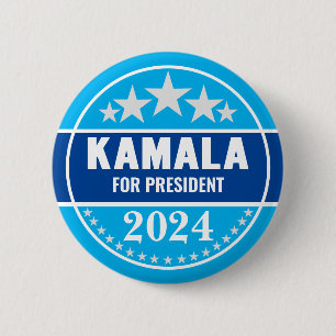 Macaron Rond 5 Cm Bouton Kamala Harris 2024 pour la présidence