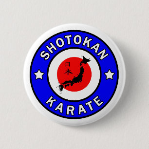Macaron Rond 5 Cm Bouton Karaté Shotokan