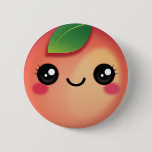 Macaron Rond 5 Cm Bouton Kawaii Peach