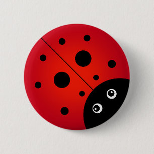 Macaron Rond 5 Cm Bouton KiniArt Ladybug