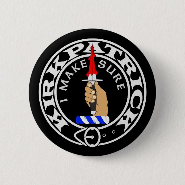 MACARON ROND 5 CM BOUTON KIRKPATRICK "ASSURER" (Devant)