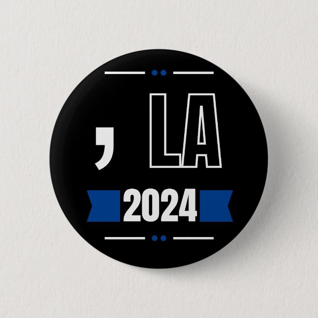 Macaron Rond 5 Cm , Bouton La 2024 (Devant)