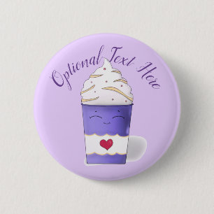 Macaron Rond 5 Cm Bouton Latte & Whipped Cream (violet)