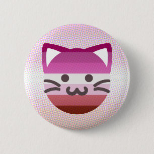 Macaron Rond 5 Cm bouton lesbien de chat de fierté
