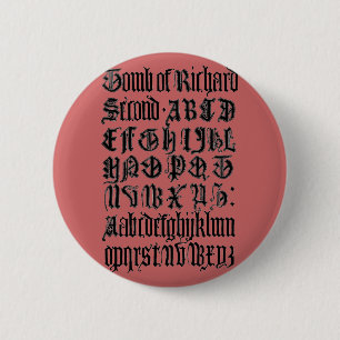 Macaron Rond 5 Cm Bouton Lettres gothiques