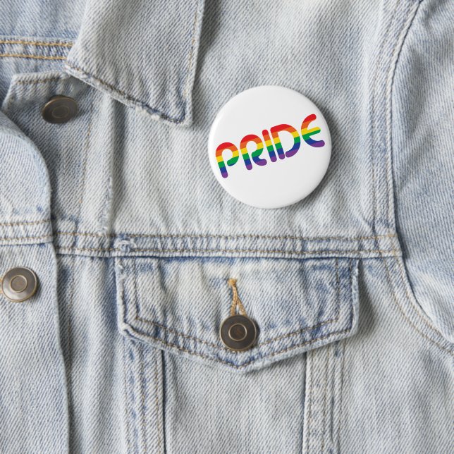 Macaron Rond 5 Cm Bouton LGBT gay pride (En situation)