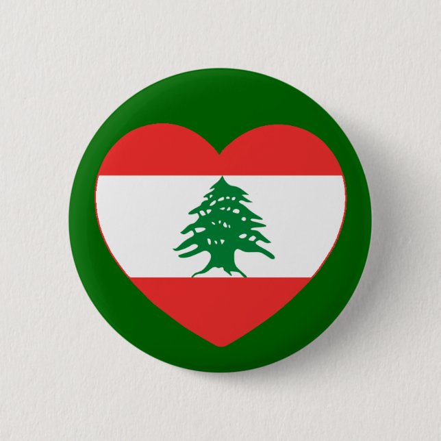 Macaron Rond 5 Cm Bouton libanais de coeur (Devant)