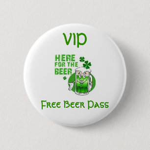 Macaron Rond 5 Cm Bouton libre de bière de VIP