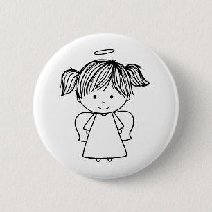 Macaron Rond 5 Cm Bouton Lil Angel