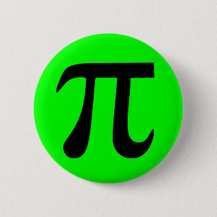 Macaron Rond 5 Cm Bouton Lime et noir Pi