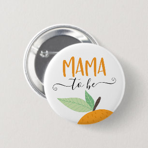 Macaron Rond 5 Cm Bouton Little Cutie Citrus Orange Mama