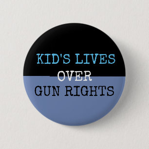 Macaron Rond 5 Cm Bouton "Lives over Gun Rights" de l'enfant