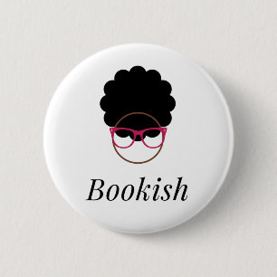 Macaron Rond 5 Cm Bouton livresque de logo d'Afro