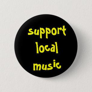 Macaron Rond 5 Cm Bouton local de musique de soutien