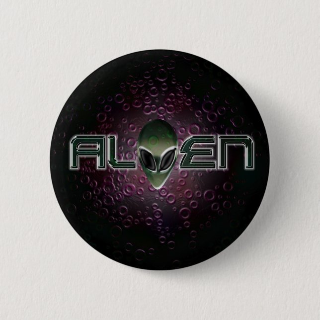 Macaron Rond 5 Cm Bouton Logo Alien (Devant)