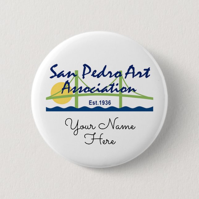 Macaron Rond 5 Cm Bouton - Logo SPAA et nom (Devant)