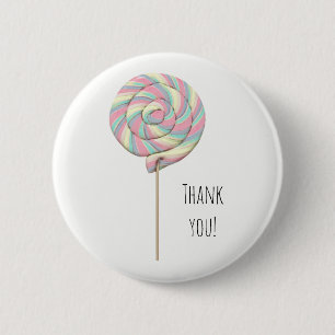 Macaron Rond 5 Cm Bouton Lollipop Tourbillon Rose