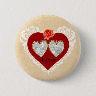 Macaron Rond 5 Cm Bouton Love 4 Ever Locket