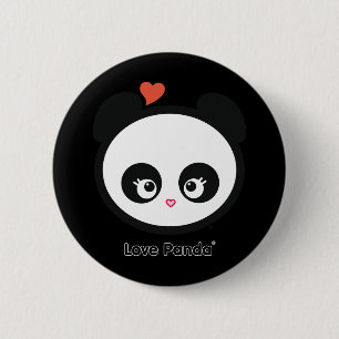 Macaron Rond 5 Cm Bouton Love Panda®