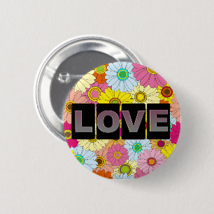 Macaron Rond 5 Cm Bouton Love Round