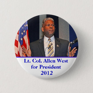 Macaron Rond 5 Cm Bouton, lt Col. Allen West pour le président 2012