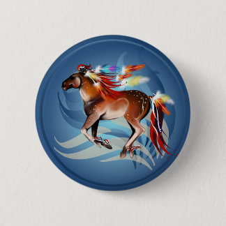 Macaron Rond 5 Cm Bouton lumineux de plumes du cheval N