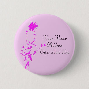 Macaron Rond 5 Cm Bouton luxuriant rose