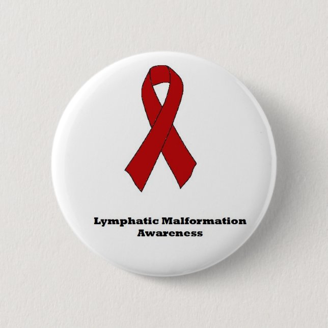 Macaron Rond 5 Cm Bouton lymphatique de conscience de malformation (Devant)