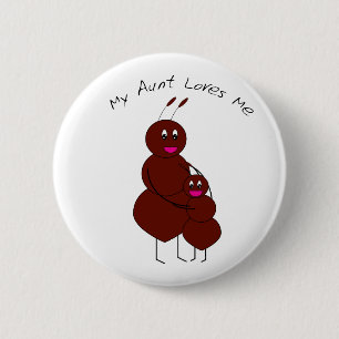 Macaron Rond 5 Cm Bouton Ma tante M'aime