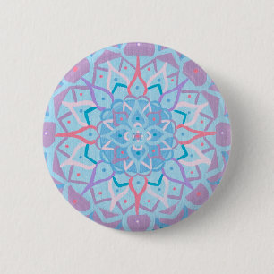Macaron Rond 5 Cm Bouton Mandala