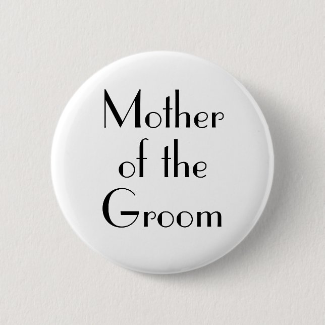 Macaron Rond 5 Cm Bouton Mariage Art Déco Mère de la pièce (Devant)