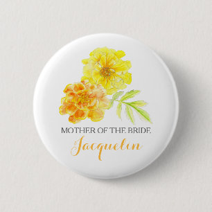 Macaron Rond 5 Cm Bouton mariage d'art de la mère des mariées