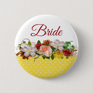 Macaron Rond 5 Cm Bouton Mariage du bouquet floral de mariée
