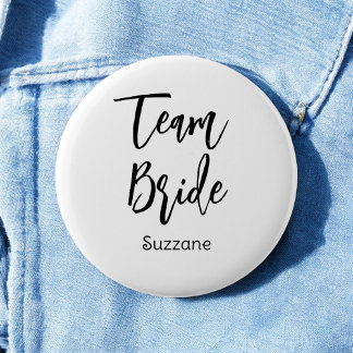 Macaron Rond 5 Cm Bouton Mariage noir blanc de l'équipe