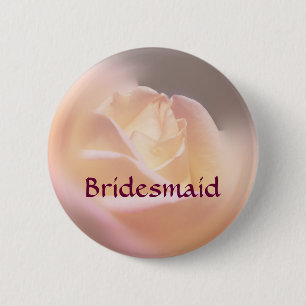 Macaron Rond 5 Cm Bouton Mariage Rose Bridesmaid