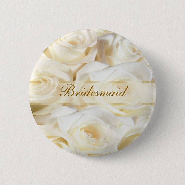 Macaron Rond 5 Cm Bouton Mariage rose crème blanche (Devant)
