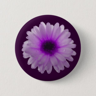 Macaron Rond 5 Cm Bouton Marigold blanc et violet