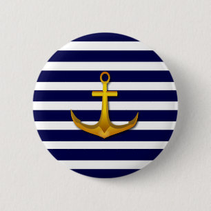 Macaron Rond 5 Cm Bouton marin nautique