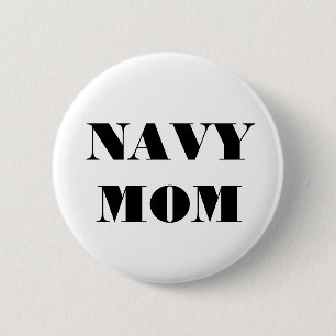 Macaron Rond 5 Cm Bouton Marine Maman