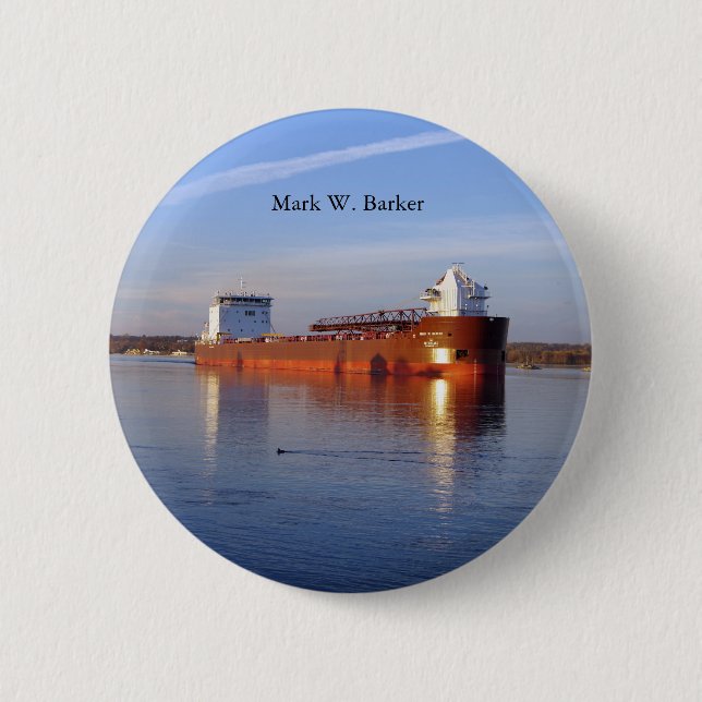 Macaron Rond 5 Cm Bouton Mark W. Barker (Devant)