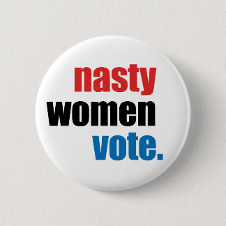 Macaron Rond 5 Cm Bouton méchant de vote de femmes