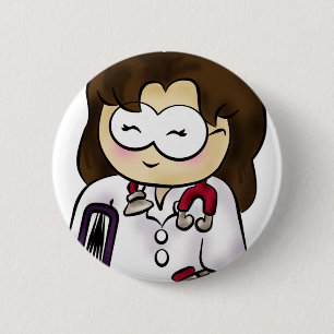 Macaron Rond 5 Cm bouton médico de geek