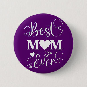Macaron Rond 5 Cm Bouton Meilleure maman jamais