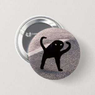 Macaron Rond 5 Cm Bouton Mème de chat maudit