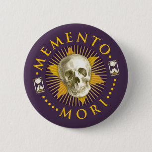 Macaron Rond 5 Cm Bouton Memento Mori