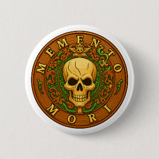 Macaron Rond 5 Cm Bouton Memento Mori par Phil Elmore