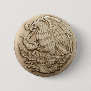 Macaron Rond 5 Cm Bouton mexicain d'aigle
